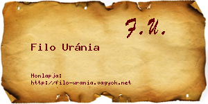 Filo Uránia névjegykártya